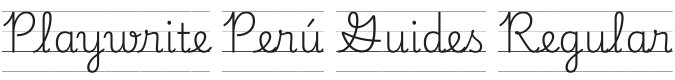 Playwrite PE Guides Regular Font Preview