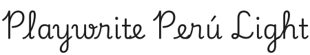 Playwrite PE Light Font Preview