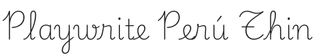 Playwrite PE Thin Font Preview