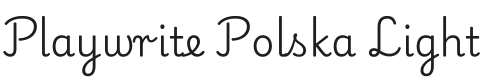 Playwrite PL Light Font Preview