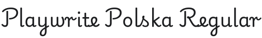 Playwrite Polska Font Preview