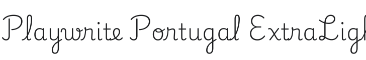 Playwrite PT ExtraLight Font Preview