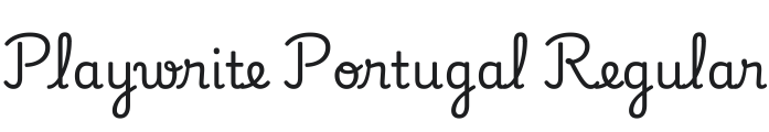 Playwrite Portugal Font Preview