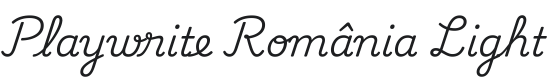 Playwrite RO Light Font Preview