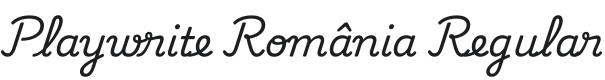 Playwrite România Font Preview