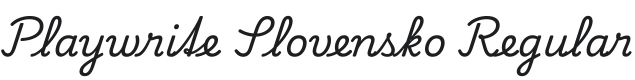 Playwrite Slovensko Font Preview