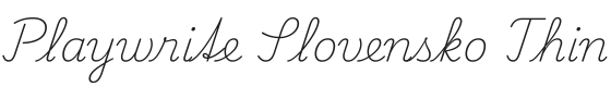 Playwrite SK Thin Font Preview