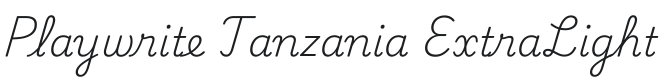 Playwrite TZ ExtraLight Font Preview