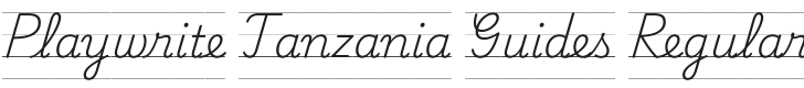 Playwrite TZ Guides Regular Font Preview
