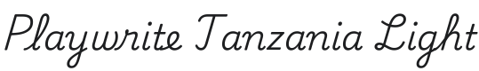 Playwrite TZ Light Font Preview