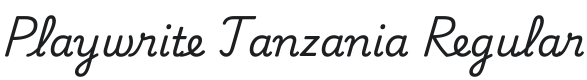 Playwrite Tanzania Font Preview