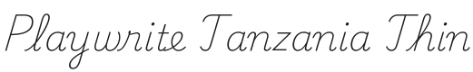 Playwrite TZ Thin Font Preview