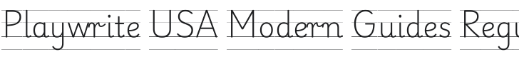 Playwrite US Modern Guides Regular Font Preview