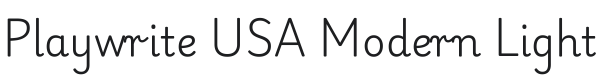 Playwrite US Modern Light Font Preview
