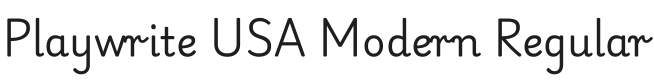 Playwrite USA Modern Font Preview