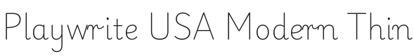 Playwrite US Modern Thin Font Preview