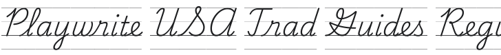 Playwrite US Trad Guides Regular Font Preview