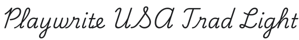 Playwrite US Trad Light Font Preview