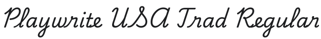 Playwrite USA Traditional Font Preview