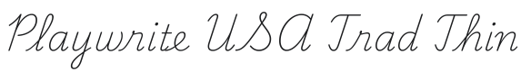 Playwrite US Trad Thin Font Preview