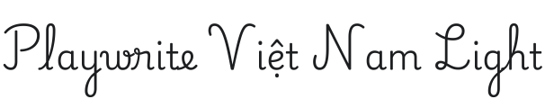 Playwrite VN Light Font Preview