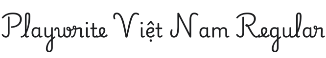 Playwrite Việt Nam Font Preview