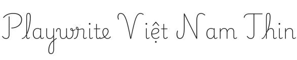 Playwrite VN Thin Font Preview