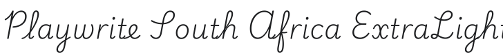 Playwrite ZA ExtraLight Font Preview