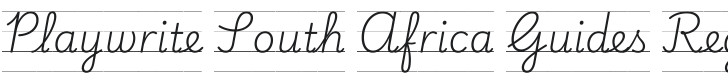 Playwrite ZA Guides Regular Font Preview