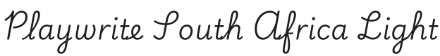 Playwrite ZA Light Font Preview