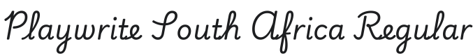 Playwrite South Africa Font Preview