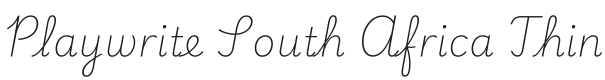 Playwrite ZA Thin Font Preview