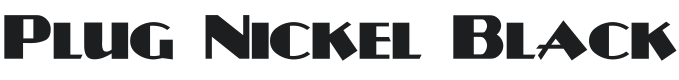 Plug Nickel Font Preview
