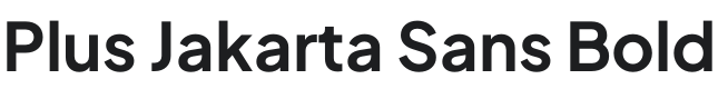 Plus Jakarta Sans Bold Font Preview