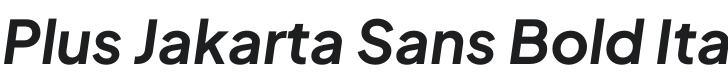 Plus Jakarta Sans Bold Italic Font Preview