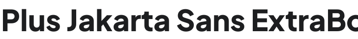 Plus Jakarta Sans ExtraBold Font Preview