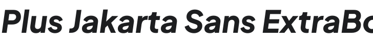 Plus Jakarta Sans ExtraBold Italic Font Preview