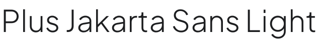 Plus Jakarta Sans Light Font Preview