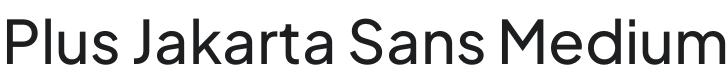 Plus Jakarta Sans Medium Font Preview