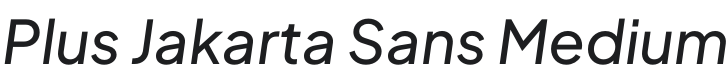 Plus Jakarta Sans Medium Italic Font Preview