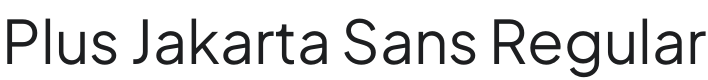 Plus Jakarta Sans Font Preview