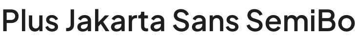 Plus Jakarta Sans SemiBold Font Preview