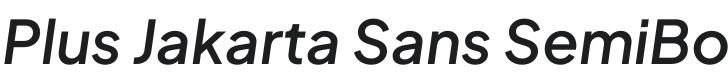 Plus Jakarta Sans SemiBold Italic Font Preview