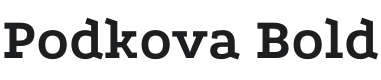 Podkova Bold Font Preview