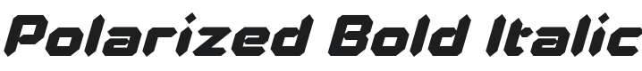 Polarized Rg-BoldItalic Font Preview
