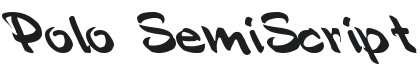 Polo SemiScript Leftified Font Preview