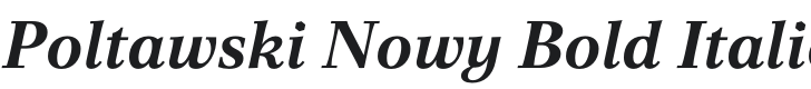 Poltawski Nowy Bold Italic Font Preview
