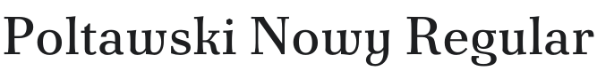 Półtawski Nowy Font Preview