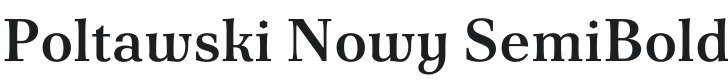 Poltawski Nowy SemiBold Font Preview