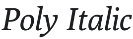 Poly-Italic Font Preview